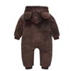 AIMAOMI Newborn Baby Bear Onesi Baby Warm Snowsuit Jumpsuit Warm Hooded Outfits Double Line Design Baby Winter (Coffee, 6-12 Months) view 2