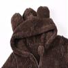 AIMAOMI Newborn Baby Bear Onesi Baby Warm Snowsuit Jumpsuit Warm Hooded Outfits Double Line Design Baby Winter (Coffee, 6-12 Months) view 3