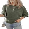 Dokotoo Sweaters for Women 2024 Fall Lightweight Oversized Teacher Outfits Off The Shoulder Sweater Winter Batwing Tops Clothes for Womens Trendy Ladies Sexy Winter Fall Fashion Jungle Green view 1