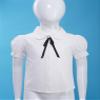 FEESHOW Girls Kids Short Sleeve Button Down Shirts Blouse with Bowknot School Uniform Tops Type A 7-8 Years view 3
