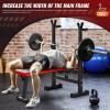 clinmday Benches Press Rack, 6 Gears Adjustable Weight Benches with Barbell Rack, olding Multifunctional Workout Benches, Strength Training Workout Benches, Weight Lifting Benches Press for Home Gym, view 2