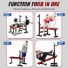 clinmday Benches Press Rack, 6 Gears Adjustable Weight Benches with Barbell Rack, olding Multifunctional Workout Benches, Strength Training Workout Benches, Weight Lifting Benches Press for Home Gym, view 4