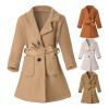 AIMAOMI Toddler Kids Baby Girls Boys Solid Wool Coat Jacket Outerwear Zipper Warm Thick Windproof Winter Jacket (Khaki, 2-3 Years)