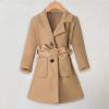 AIMAOMI Toddler Kids Baby Girls Boys Solid Wool Coat Jacket Outerwear Zipper Warm Thick Windproof Winter Jacket (Khaki, 2-3 Years) view 2