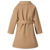 AIMAOMI Toddler Kids Baby Girls Boys Solid Wool Coat Jacket Outerwear Zipper Warm Thick Windproof Winter Jacket (Khaki, 2-3 Years) view 3