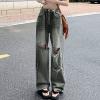 Vintage Jeans for Women Y2K Baggy Jeans High Waist Boyfriend Pants Wide Leg Denim Pants Hiphop Streetwear Teen Girls view 2