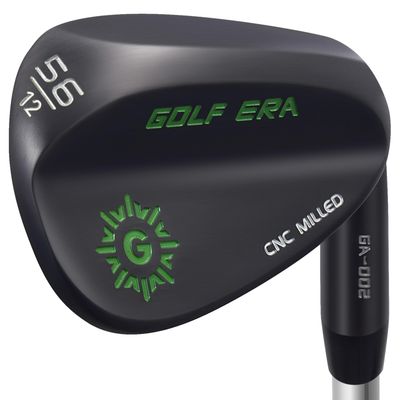Golf Era Premium Wedge - Premium Golf Wedge Set or Individual 50/52/54/56/58/60 - CNC Milled Face for More Spin - Golf Gap Wedge Sand Wedge Lob Wedge (Black, RH 56 Degree)