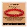 AD Beads Handmade Gemstone Stretch Elastic Bracelet Crystal Healing Reiki Nature's Beauty and Spiritual Essence Unisex (8mm, Carnelian (Life Enjoyment)) view 1