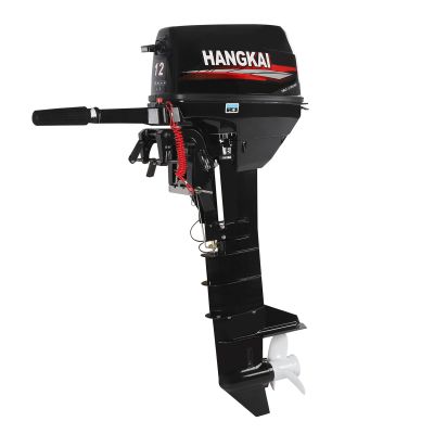 Liffshsy Long Shaft 169CC 12HP Outboard Motor Boat Engine, 2-Stroke Double Cylinders CDI Gas Powered Outboard Engine with Water Cooling System Heavy Duty Fishing Boat Motor