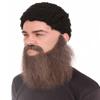 BC GOODS BY Adult Men's Extended Synthetic Beard for Costume Play, Flame-Retardant Synthetic Fiber, Dark Brown view 2