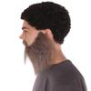 BC GOODS BY Adult Men's Extended Synthetic Beard for Costume Play, Flame-Retardant Synthetic Fiber, Dark Brown view 3