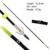 FENJANER Archery 6Pcs Bowfishing Arrows 31.5inch and Bowfishing Reel Kit Solid Fiberglass Arrow with Fish Broadhead for Recurve Bow and Compound Bow Fishing Hunting (6Pcs Arrows + 1 Bowfishing Reel) view 2