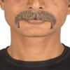 BC GOODS BY Adult Men's Brown Horseshoe Mustache Kit, Ideal for Cosplay and Themed Events, Flame-Retardant Synthetic Fiber view 1