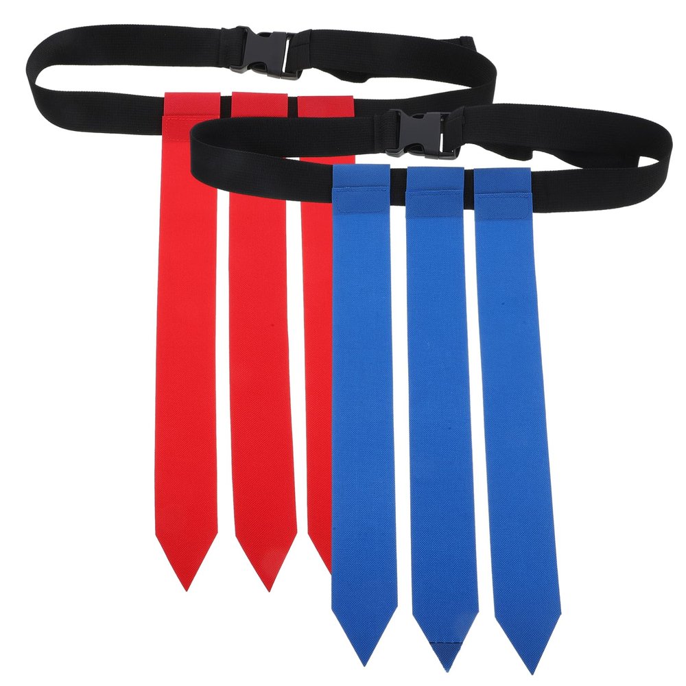 POPETPOP 2pcs Adjustable Football Flag Belts Moveable Flags Reusable Outdoor Sports Waist for Youth and Adults for Non- Games and Training Activities