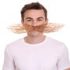 BC GOODS BY Men's Mechanical Genius Headwear with Curly Mustache Flame-Retardant Synthetic Fiber, Brown view 2