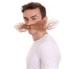 BC GOODS BY Men's Mechanical Genius Headwear with Curly Mustache Flame-Retardant Synthetic Fiber, Brown view 3