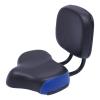 Extra Wide Bike Seat with Backrest and Comfortable Ergonomic Design for Men and Women - Adjustable Height Leather Saddle Pad for eBike, Tricycle, and Big Bikes (Blue) view 1