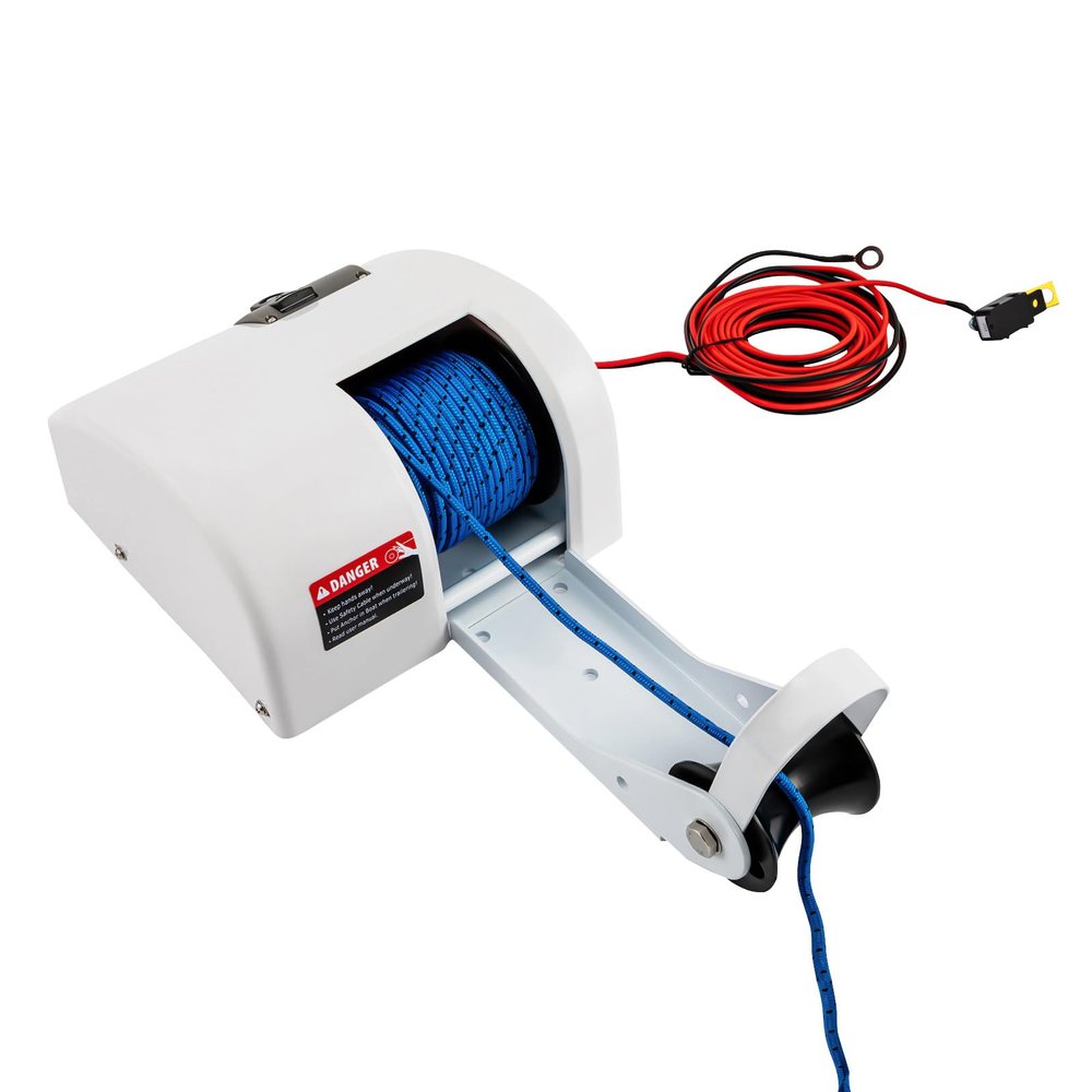 INPAITOO Electric Anchor Winch 25LBS Boat Anchor Winch Marine Anchor Winch with Remote Control, Electric Anchor Winch Windlass Kit for Boat | US Stock