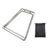 Aymzbd Foldable Cooling Stand Fridge Ice Box Holder Folding Ice Box Holder Sturdy Camping Furniture Suitcase Rack for Cooking Picnic, Silver view 1