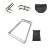 Aymzbd Foldable Cooling Stand Fridge Ice Box Holder Folding Ice Box Holder Sturdy Camping Furniture Suitcase Rack for Cooking Picnic, Silver view 3