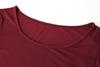 Long Sleeve Crop Tops for Women Workout Basic Clothes for Teen Ladies Fitted Slim Scoop Neck Cute Yoga Shirts (Red, X-Small) view 4