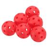 PATIKIL Golf Practice Balls, 6 Pack 72mm Limited Flight Plastic Golf Training Balls Hollow Air Flow Golf Balls for Driving Range Swing Practice Pet Play, Red view 1