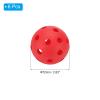 PATIKIL Golf Practice Balls, 6 Pack 72mm Limited Flight Plastic Golf Training Balls Hollow Air Flow Golf Balls for Driving Range Swing Practice Pet Play, Red view 2