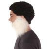 BC GOODS BY Adult Men's Extended Synthetic Beard for Costume Play, Flame-Retardant Synthetic Fiber, White view 3