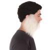 BC GOODS BY Adult Men's Extended Synthetic Beard for Costume Play, Flame-Retardant Synthetic Fiber, White view 4