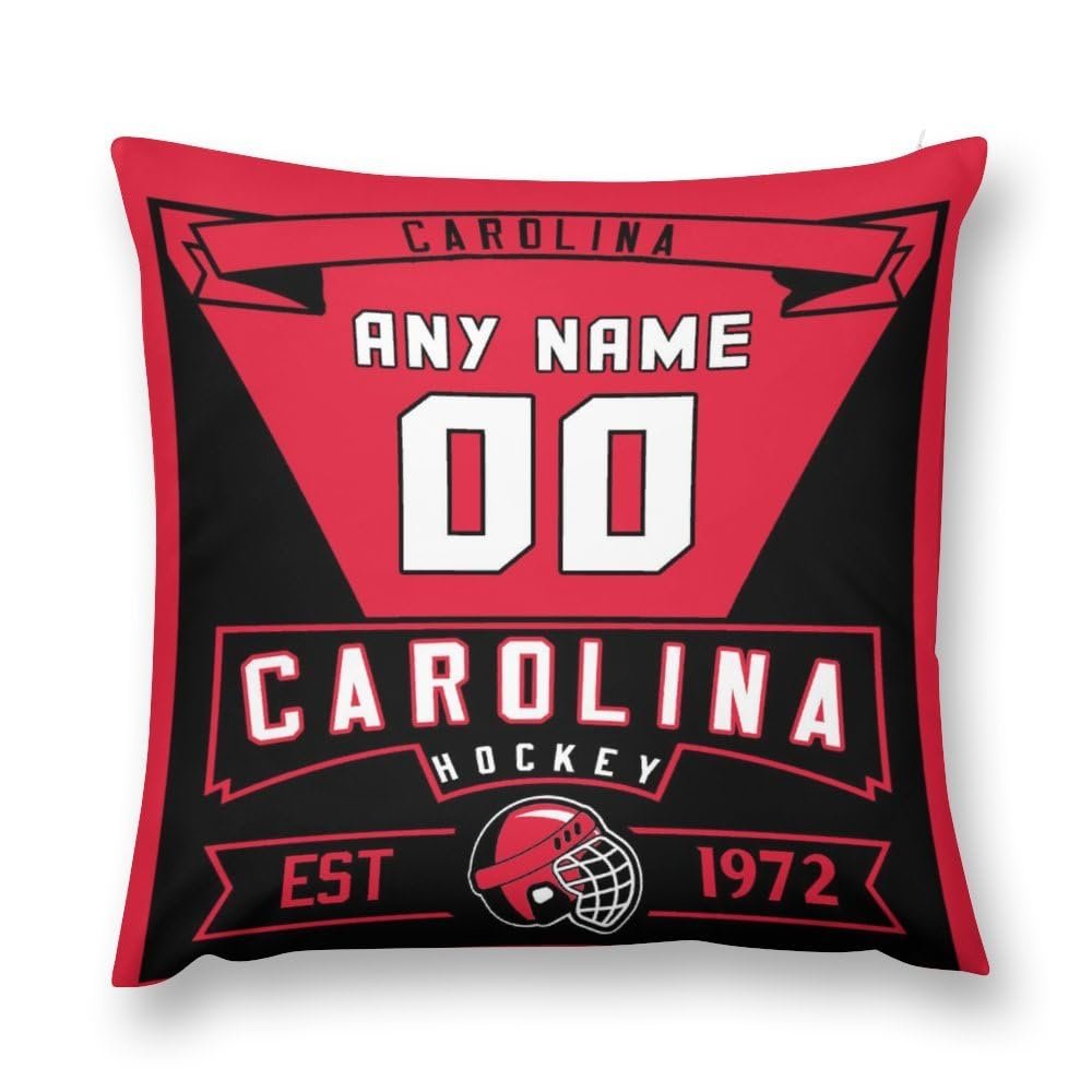 Xciunmi Custom Hockey Pillow Personalized Name Number Fans Gift Bedroom Item for Men Women Youth Kid Decorative for Living Room