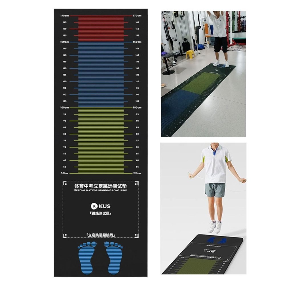 CUIYMXSC Multifunctional Jump Rope Training Mat, Long Jump Test Board Double Side Non Skid, Exercise Fitness Yoga Practice Pad (Kids)