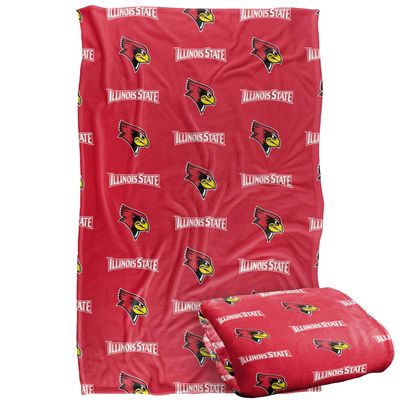 LOGOVISION Illinois State University Blanket, 36x58 Logo Pattern SilkyTouchBlanket