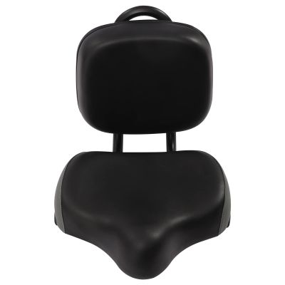 Bike Saddle with Backrest,Adjustable Bike Back Cushion with Large Knob,0-4.72in Adjustment Range,Soft Back Rest PU Cushion Replacement Seat for Bicycles, Tricycles,Black, Grey