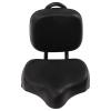 Bike Saddle with Backrest,Adjustable Bike Back Cushion with Large Knob,0-4.72in Adjustment Range,Soft Back Rest PU Cushion Replacement Seat for Bicycles, Tricycles,Black, Grey view 1