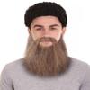 BC GOODS BY Adult Men's Extended Synthetic Beard for Costume Play, Flame-Retardant Synthetic Fiber, Brown view 1