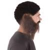 BC GOODS BY Adult Men's Extended Synthetic Beard for Costume Play, Flame-Retardant Synthetic Fiber, Brown view 4