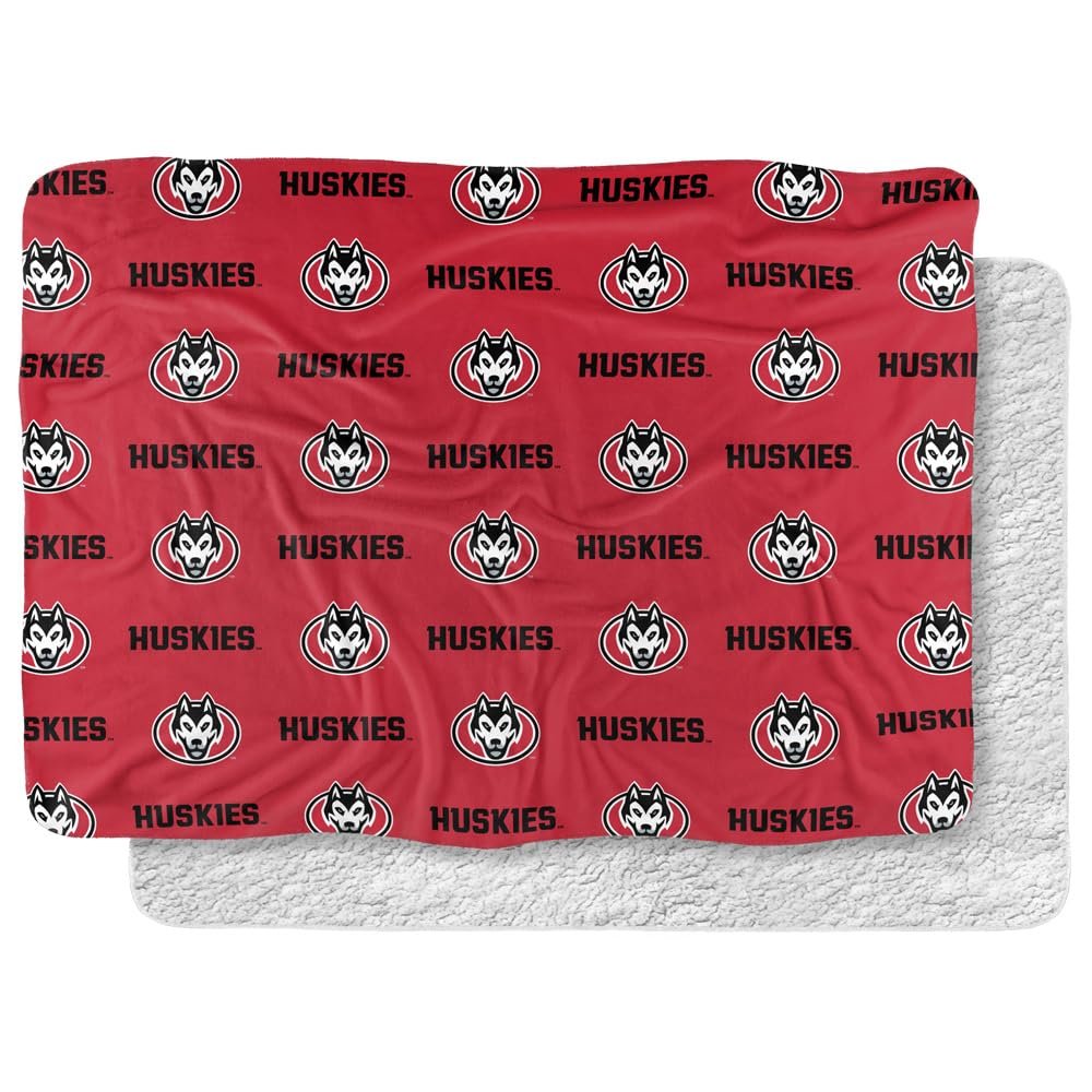 LOGOVISION St Cloud State University Blanket, 60x80 Logo Pattern SilkyTouchSherpaBlanket