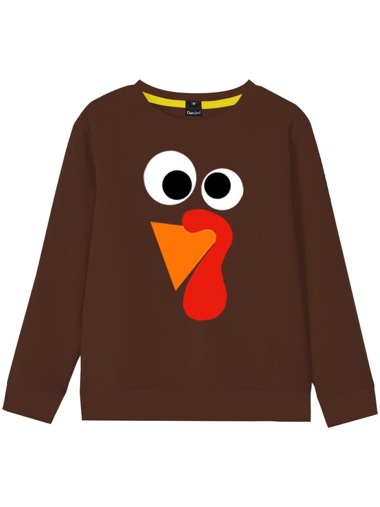 Remimi Turkey Sweatshirt For Kids Long Sleeve Thanksgiving Shirts Boys Turkeys Printed Thankful Pullover Shirts 11-12 Years