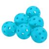 PATIKIL Golf Practice Balls, 6 Pack 72mm Limited Flight Plastic Golf Training Balls Hollow Air Flow Golf Balls for Driving Range Swing Practice Pet Play, Blue view 1
