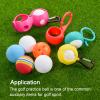 PATIKIL Golf Practice Balls, 6 Pack 72mm Limited Flight Plastic Golf Training Balls Hollow Air Flow Golf Balls for Driving Range Swing Practice Pet Play, Blue view 3