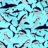 ROCK ATOLL Men's Fun Beagle Dog Shark Raccoon Pig Bison Print Boxer Shorts S-XXL (Medium, Blue Shark Print) view 3