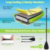 GYMAX Paddle Board, 9.8/10/11 x 6 Inflatable Stand Up Paddle Board w/SUP Accessories, Removable Fin, Paddle & Carry Bag, Blow Up Paddle Boards Standing Boat for Adults Youth (Coconut Tree, 10FT) view 2