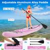 GYMAX Paddle Board, 9.8/10/11 x 6 Inflatable Stand Up Paddle Board with SUP Accessories, Removable Fin, Paddle & Carry Bag, Blow Up Paddle Boards Standing Boat for Adults Youth (Pink, 10FT) view 2