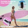 GYMAX Paddle Board, 9.8/10/11 x 6 Inflatable Stand Up Paddle Board with SUP Accessories, Removable Fin, Paddle & Carry Bag, Blow Up Paddle Boards Standing Boat for Adults Youth (Pink, 10FT) view 3