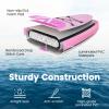 GYMAX Paddle Board, 9.8/10/11 x 6 Inflatable Stand Up Paddle Board with SUP Accessories, Removable Fin, Paddle & Carry Bag, Blow Up Paddle Boards Standing Boat for Adults Youth (Pink, 10FT) view 4