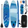 GYMAX Paddle Board, 9.8/10/11 x 6 Inflatable Stand Up Paddle Board with SUP Accessories, Removable Fin, Paddle & Carry Bag, Blow Up Paddle Boards Standing Boat for Adults Youth (Seaweed, 10FT) view 1