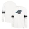 47 Men's White Carolina Panthers Gridiron Premier Brex Long Sleeve T-Shirt view 1