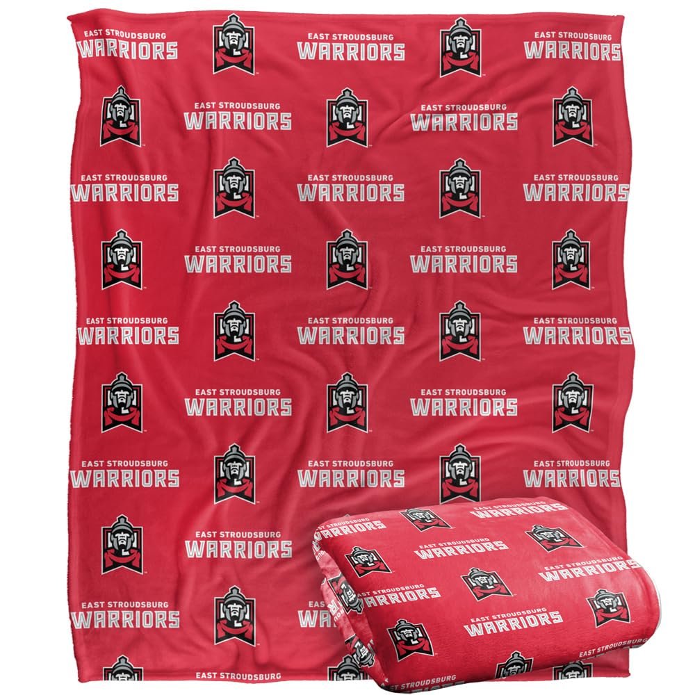 LOGOVISION East Stroudsburg University of Pennsylvania Blanket, 60x80 Logo Pattern SilkyTouchBlanket