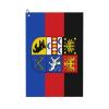 ASEDFGT Ostfriesland Flagge Mit Wappen.0.2 Golf Towel 16 x 24 Inch Golf Towels for Golf Bags Polyester Golf Towel with Carabiner Clip Men and Women Golf Accessories view 1