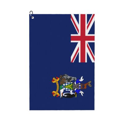 ASEDFGT Flag of South Georgia and The South Sandwich Islands Golf Towel 16 x 24 Inch Golf Towels for Golf Bags Polyester Golf Towel with Carabiner Clip Men and Women Golf Accessories